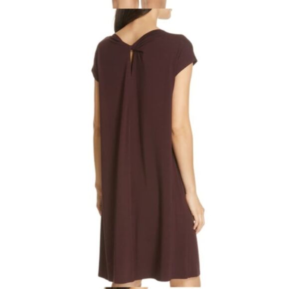 EILEEN FISHER Twist Detail Mini Dress Sz M - Picture 2 of 7